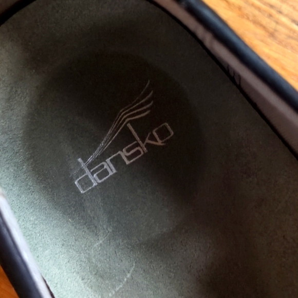 Dansko Linley Black Burnished Leather Slip On Loafer Size 38 - Picture 9 of 11